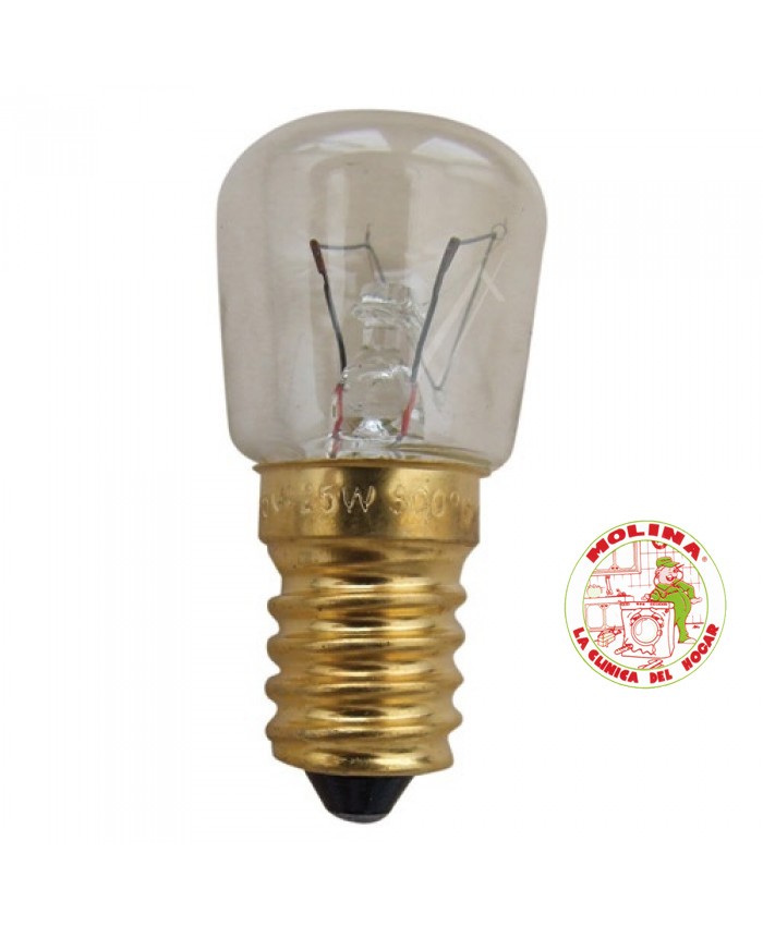 Bombilla frigorífico 25W, 220V rosca E14,